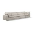 thumbnail image 1 of Meridian Furniture Comfy Beige Linen Textured Fabric Modular Sofa, 1 of 10