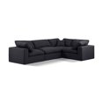 thumbnail image 1 of Meridian Furniture Comfy Black Linen Textured Fabric 4-Pc. Modular Sectional, 1 of 11