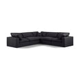 thumbnail image 1 of Meridian Furniture Comfy Black Linen Textured Fabric Modular Sectional, 1 of 11