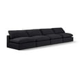 thumbnail image 1 of Meridian Furniture Comfy Black Linen Textured Fabric Modular Sofa, 1 of 10
