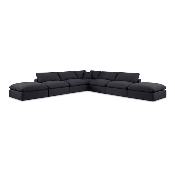 Meridian Furniture Comfy Black Modular Sectional