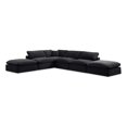 thumbnail image 1 of Meridian Furniture Comfy Black Velvet 6-Pc. Modular Sectional, 1 of 9