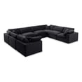 thumbnail image 1 of Meridian Furniture Comfy Black Velvet 8-Pc. Modular Sectional, 1 of 9