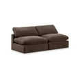 thumbnail image 1 of Meridian Furniture Comfy Brown Velvet 2-Pc. Modular Sofa, 1 of 10