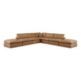 thumbnail image 1 of Meridian Furniture Comfy Cognac Vegan Leather 7-Pc. Modular Sectional, 1 of 11