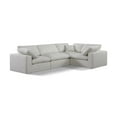 thumbnail image 1 of Meridian Furniture Comfy Cream Linen Textured Fabric 4-Pc. Modular Sectional, 1 of 11