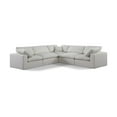 thumbnail image 1 of Meridian Furniture Comfy Cream Linen Textured Fabric Modular Sectional, 1 of 11