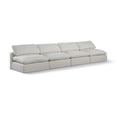 thumbnail image 1 of Meridian Furniture Comfy Cream Linen Textured Fabric Modular Sofa, 1 of 10