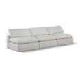 thumbnail image 1 of Meridian Furniture Comfy Cream Linen Textured Fabric Modular Sofa, 1 of 10