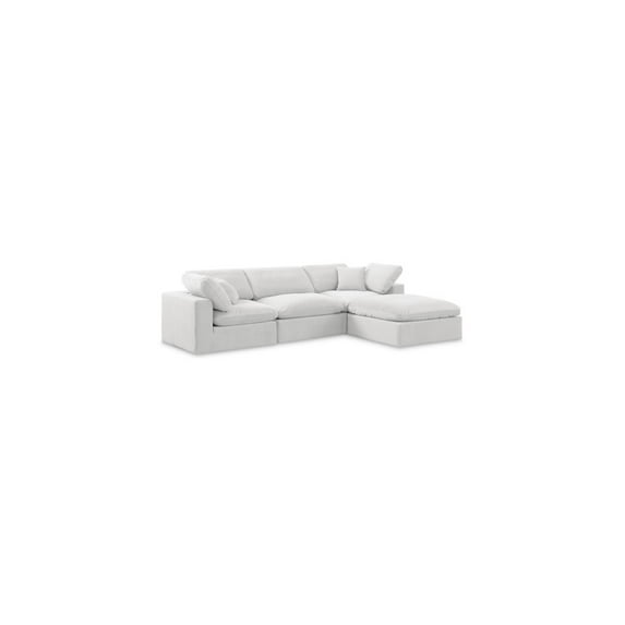 Meridian Furniture Comfy Cream Velvet Modular Sectional