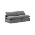 thumbnail image 1 of Meridian Furniture Comfy Grey Velvet 2-Pc. Modular Sofa, 1 of 10