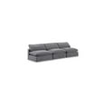 thumbnail image 1 of Meridian Furniture Comfy Grey Velvet 3-Pc. Modular Sofa, 1 of 10