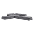 thumbnail image 1 of Meridian Furniture Comfy Grey Velvet 6-Pc. Modular Sectional, 1 of 9