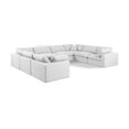 thumbnail image 1 of Meridian Furniture Comfy White Linen Textured Fabric Modular Sectional, 1 of 11