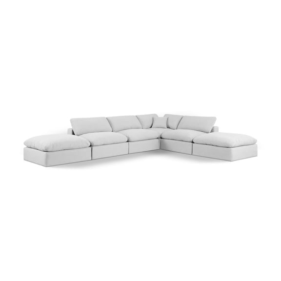 Meridian Furniture Comfy White Modular Sectional