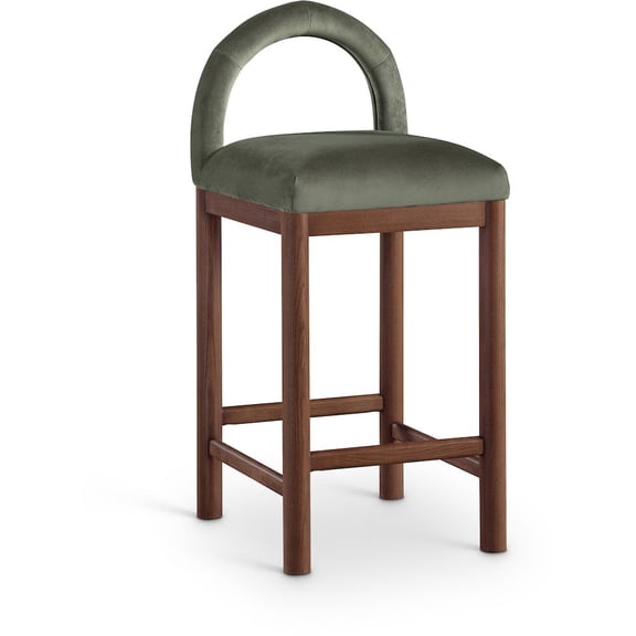 Meridian Furniture Conrad Green Velvet Counter Stool