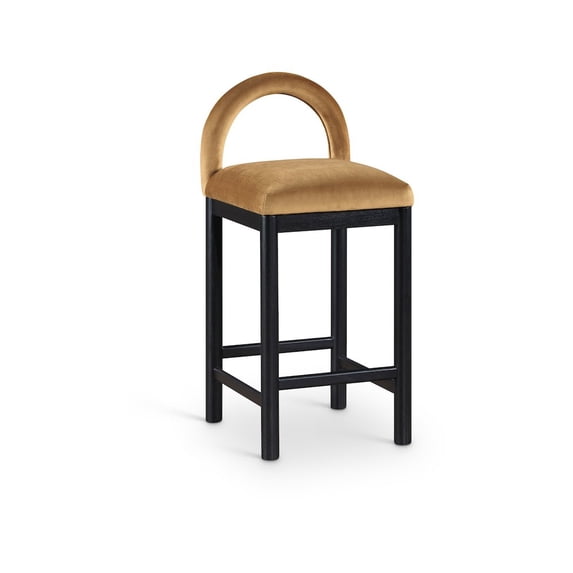 Meridian Furniture Conrad Saddle Velvet Counter Stool
