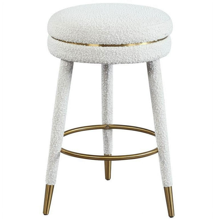 Meridian Furniture Coral Boucle Fabric Bar Stool