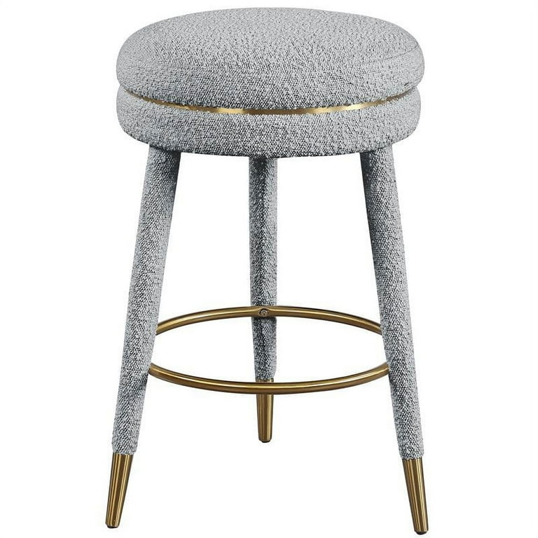 Meridian Furniture Coral Boucle Fabric Bar Stool