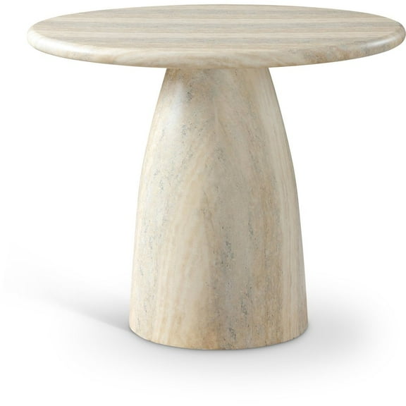 Meridian Furniture Cosenza 36" Travertine Indoor/Outdoor Concrete Dining Table