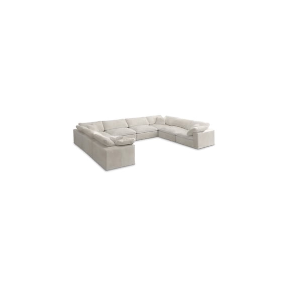Meridian Furniture Cozy Cream Velvet Modular Sectional