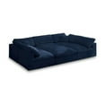 thumbnail image 1 of Meridian Furniture Cozy Navy Velvet Overstuffed Modular Sectional, 1 of 8