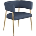 thumbnail image 1 of Meridian Furniture Creston Deep Navy Durable Linen Textured Fabric Dining Chair, 1 of 8