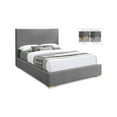 thumbnail image 1 of Meridian Furniture Crosby Grey Linen Textured Fabric King Bed, 1 of 16