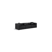 Meridian Furniture Cube Black Vegan Leather 3-Pc. Modular Sofa