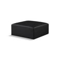 thumbnail image 1 of Meridian Furniture Cube Black Vegan Leather Ottoman, 1 of 5