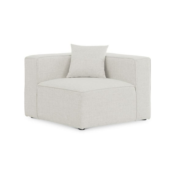 Meridian Furniture Cube Cream Durable Linen Modular Component