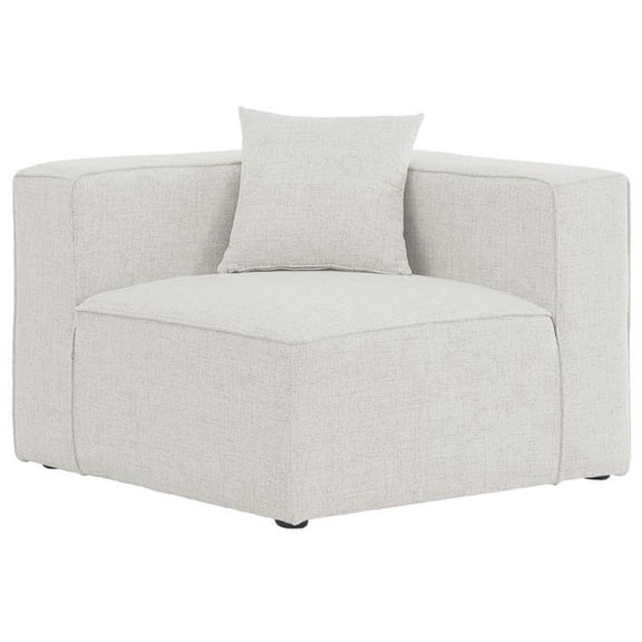 Meridian Furniture Cube Cream Durable Linen Modular Component
