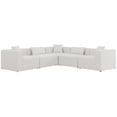 thumbnail image 1 of Meridian Furniture Cube Cream Durable Linen Modular Sectional, 1 of 3
