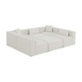 thumbnail image 1 of Meridian Furniture Cube Cream Durable Linen Modular Sectional, 1 of 9