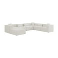 thumbnail image 1 of Meridian Furniture Cube Cream Durable Linen Modular Sectional, 1 of 9