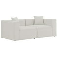 thumbnail image 1 of Meridian Furniture Cube Cream Durable Linen Modular Sofa, 1 of 3