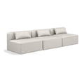 thumbnail image 1 of Meridian Furniture Cube Cream Vegan Leather 3-Pc. Modular Sofa, 1 of 9