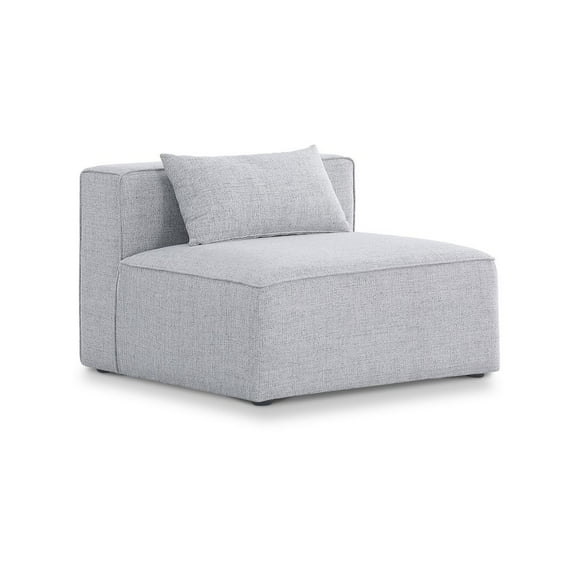 Meridian Furniture Cube Grey Durable Linen Modular Component