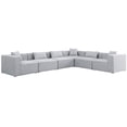 thumbnail image 1 of Meridian Furniture Cube Grey Durable Linen Modular Sectional, 1 of 8