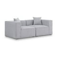 thumbnail image 1 of Meridian Furniture Cube Grey Durable Linen Modular Sofa, 1 of 9