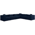 thumbnail image 1 of Meridian Furniture Cube Navy Durable Linen Modular Sectional, 1 of 3