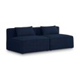 thumbnail image 1 of Meridian Furniture Cube Navy Durable Linen Modular Sofa, 1 of 7