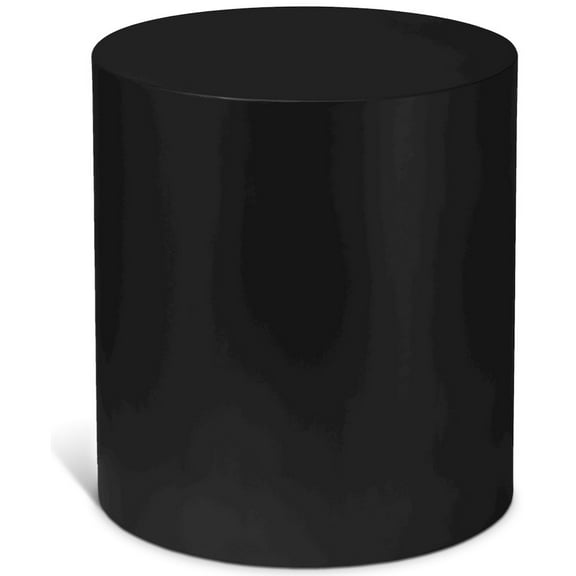 Meridian Furniture Cylinder Round Matte Black Metal End Table