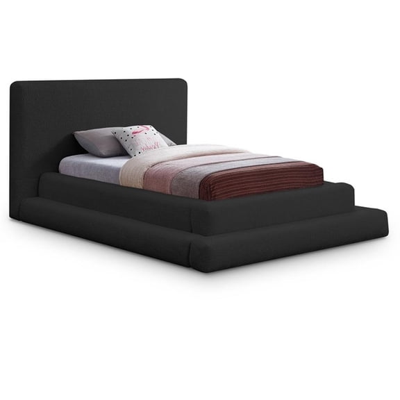 Meridian Furniture Dane Black Teddy Fabric Twin Bed