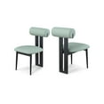 thumbnail image 1 of Meridian Furniture Dario Mint Vegan Leather Dining Chair (Set of 2), 1 of 8