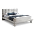 thumbnail image 1 of Meridian Furniture Deco Cream Boucle Fabric Queen Bed, 1 of 12