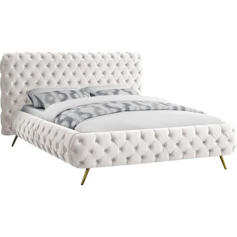 Meridian Furniture Delano Velvet Queen Bed Meridian Furniture Delano Velvet Queen Bed