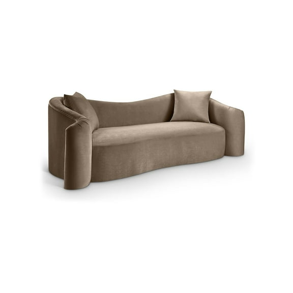 Meridian Furniture Destin Taupe Velvet Sofa