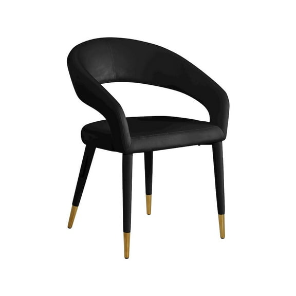 Meridian Furniture Destiny Black Velvet Dining Chair