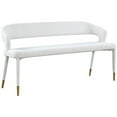 thumbnail image 1 of Meridian Furniture Destiny Cream Boucle Fabric Bench, 1 of 6